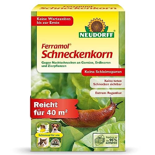 Neudorff - Ferramol Schneckenkorn. Zuverlässiger und schneller Schneckenschutz. Regenfest und als Schneckenabwehr für den ökologischen Landbau geeignet. Schonend für Haustiere 1x200g Bio Öko
