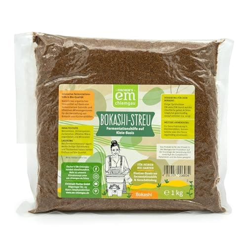 EM-Chiemgau Bokashi Ferment Trocken [mit Effektive Mikroorganismen] Kompostbeschleuniger & Fermentationshilfe für Bokashi Eimer - Bodenaktivator und Geruchsbinder für Garten, Haustier, Stall (1 Kg) Bio