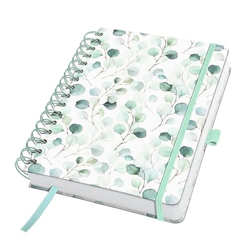 Sigel JN656 Spiralblock A5 blanko, Notizblock Bullet Journal Jolie, stärkeres 120 g Papier, Eucalyptus Day, 240 Seiten, vegan, aus nachhaltigem Papier hergestellt Öko Vegan