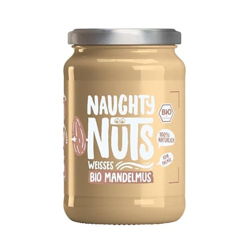 Naughty Nuts Bio Weißes Mandelmus - 100% Natürlich, Vegan, ohne Palmöl und ohne Zuckerzusatz – 500 g Bio Vegan