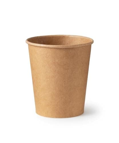 Inoverse 100 stück Kraftpapierbecher, Pappbecher, Einweg Coffee to Go Becher - 200ml, Braun, Kaffee to go Becher Pappe, 8oz Trinkbecher für Tee, Einwegbecher, Papierbecher, Kaffeebecher to go Bio Öko