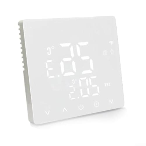 Intelligenter WiFi Thermostat, Programmierbarer Thermostat mit LCD Bildschirm kompatibel für Tuya Smart Home für Fußbodenheizung Gasheizkessel(W Gas Boiler) Öko