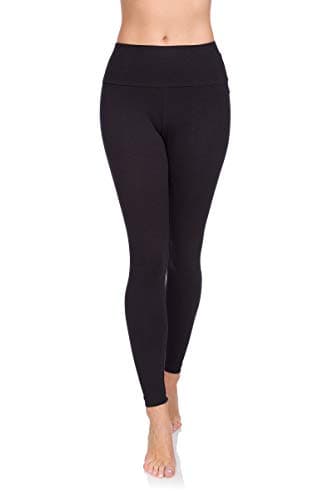Soft Sail Damen Leggings, hohe Taille, Bauchkontrolle, weiche Baumwolle Gr. 40, Schwarz