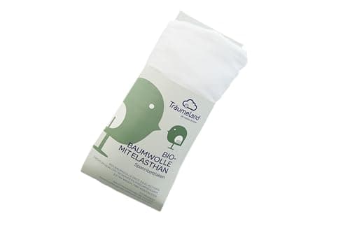 Träumeland Spannbettlaken Bio-Baumwolle mit Elasthan weiß 120 x 200 + 140 x 200 cm Bio