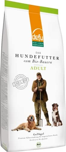 defu Hundefutter | 1 x 12,5 kg | Adult Bio Geflügel | Premium Bio Trockenfutter für ausgewachsene Hunde