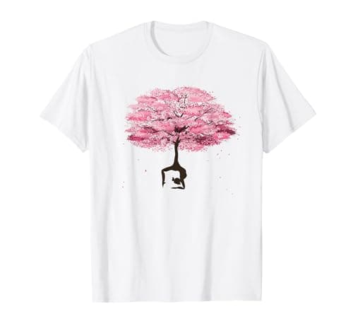 Yoga Meditation, Kirschblüten Baum Natur T-Shirt