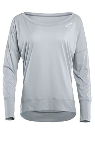 WINSHAPE Damen Ultra Leichtes Modal-longsleeve Mcs002 Yoga-Shirt, Cool-grey, L EU