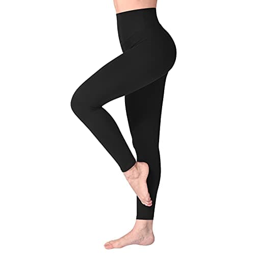SINOPHANT Leggings Damen High Waist - Blickdicht Leggins mit Bauchkontrolle für Sport Yoga Gym(1 Schwarz,L-XL)