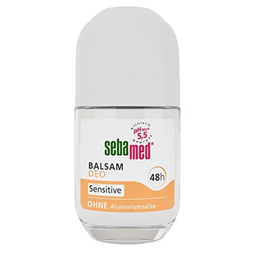SEBAMED Balsam Deo Sensitive Roll-on, zuverlässiger Schutz vor Körpergeruch, 48h Wirkung, Deo für Damen und Herren, ohne Alkohol, ohne Aluminiumsalze, für die Rasur geeignet, 50 ml