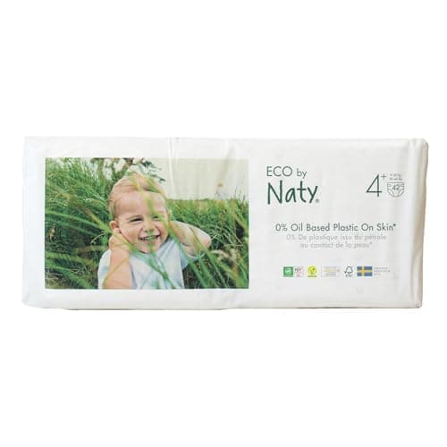 Eco by Naty Plantbased Premium Ökologische Windel mit Öl, Größe 4+, 42 Stück
