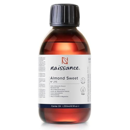 Naissance Natürliches Süßes Mandelöl (Nr. 215) 250ml – Vegan, Gentechnikfrei – Ideal zur Haar– und Körperpflege, für Aromatherapie und als Basisöl für Massageöle Öko Vegan