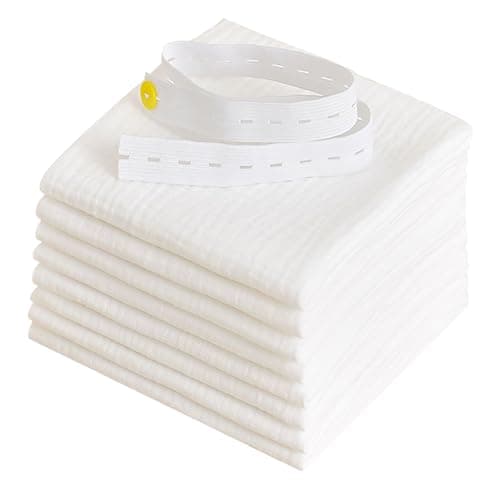 FZSECRIU Spucktücher, Waschlappen, Mullwindeln, Musselintücher für Baby - 43cm*45cm (8 Stück)