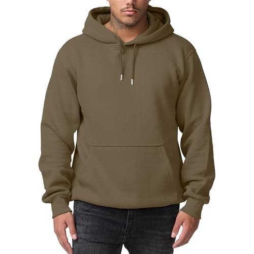 Smith & Solo Herren Kapuzenpullover – Sweatshirt Pullover Rundhals – Langarm – Slim – Fit – Training – Hoodie – Pulli – Hochwertige Baumwollmischung Männer (Stone S)
