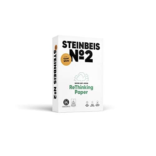 STEINBEIS TRENDWHITE Nr. 2 Reprogrammpapier, 100% recycelt, Naturfarbe, 80 g, A4, blauer Engel, 500 Blatt