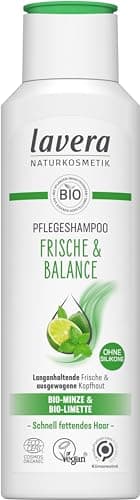 lavera Pflegeshampoo Frische & Balance - ohne Silikone - Sanfte Reinigung & milde Frische - vegan - Naturkosmetik - 250 ml Bio Öko Vegan