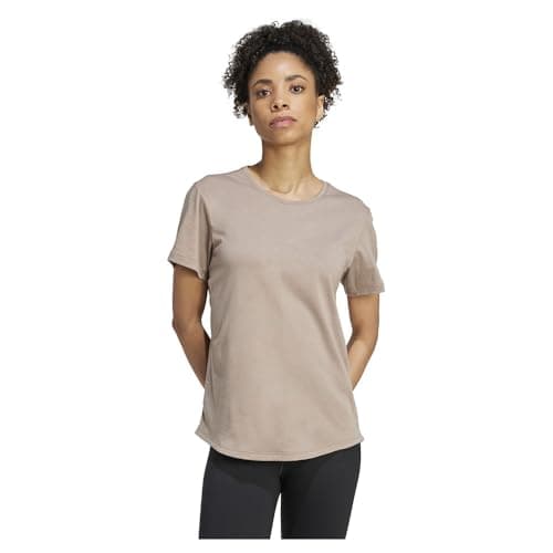 adidas Women's Yoga Essentials T-Shirt Chalky Brown M