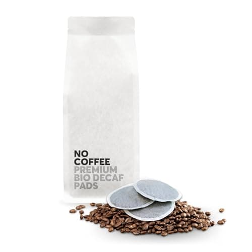 No Coffee® Premium Bio Kaffeepads entkoffeiniert (18 Stk.) | Senseo* Kompatibel | Mit Wasser entkoffeinierte Kaffeepads | Espresso Pads | Koffeinfreier Kaffee Pads | Kaffee koffeinfrei Bio