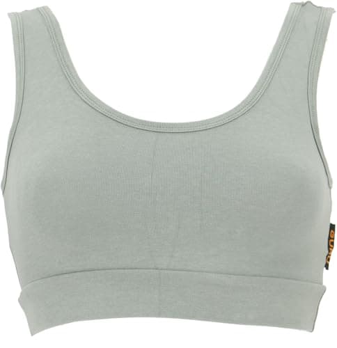 GURU SHOP BraTop, Yogatop aus Bio-Baumwolle, Bikini Top - Salbei, Grün, Size:XL (42)