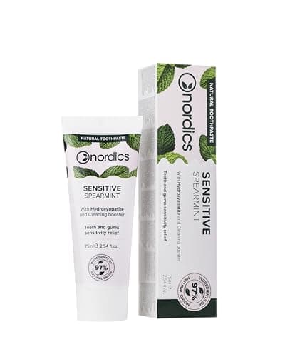 Repair Zahnpasta | Sensitive | Spearmint | mit künstlichem Zahnschmelz Hydroxylapatit | 97% natürliche Inhaltsstoffe | ohne Fluorid | 75 ml | Nordics Vegan