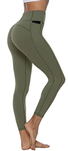 Persit Sporthose Damen, Sport Leggins für Damen Yoga Leggings Yogahose Sportleggins Olivengrün-Size 40 (Herstellergröße: M)