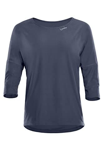 WINSHAPE Damen Functional Light And Soft ¾-arm Top Dt111ls Yoga-Shirt, Anthrazit, M EU