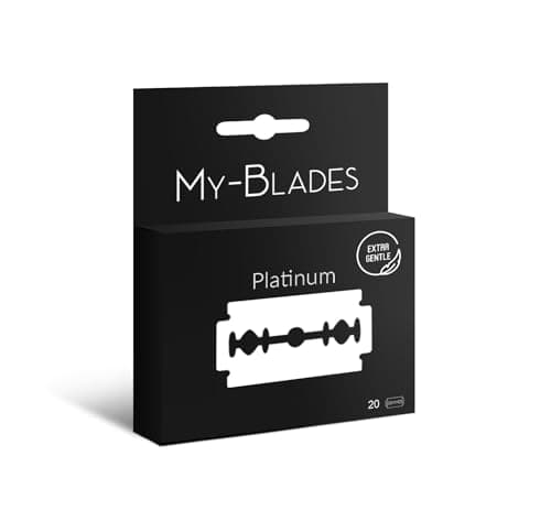 My-Blades® Premium Platinum – 20 extra scharfe & sanfte Rasierklingen für Rasierhobel | eisgehärteter Edelstahl | langlebig & nachhaltig | Doppelklingen ideal für empfindliche Haut Öko