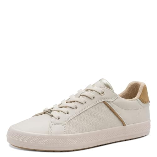 s.Oliver Damen Sneaker flach Leicht Bequem, Beige (Beige), 40 EU Öko