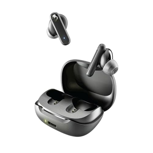 Skullcandy Smokin' Buds In-Ear Wireless-Kopfhörer, 20 Std. Akkulaufzeit, 50% nachhaltiger Kunststoff, Mikro, kompatibel mit iPhone, Android und Bluetooth-Geräten - Schwarz Bio Öko