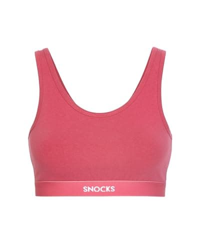 Snocks Soft Bra - Damen BH ohne Bügel, Perfekte Passform und hoher Komfort Dank Bio-Baumwolle, Bügel- und Nahtlos - Vielseitig und Bequem für Sport und Alltag - Mauve - XL Bio Öko