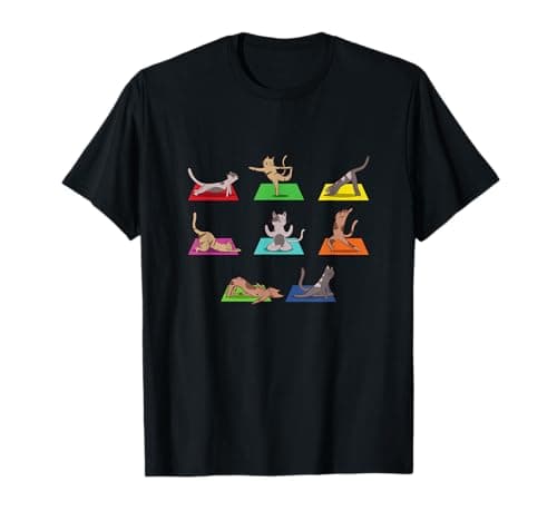 Katzen Yoga Outfit Damen Meditation Namaste Zen Deko Om Cat T-Shirt