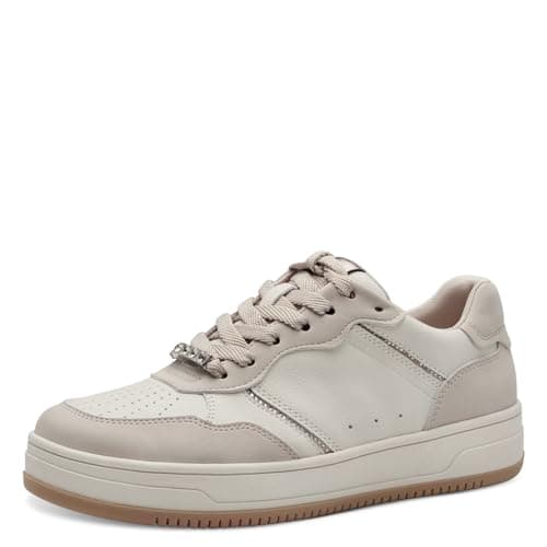 Tamaris Damen Sneaker Vegan; Ivory Combined, EU 41 Öko Vegan
