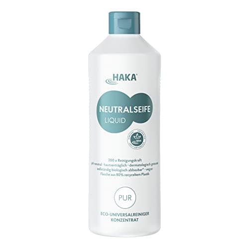 HAKA Neutralseife Liquid, Allzweckreiniger, 1L, Universalreiniger für den Haushalt und Auto, pH-neutrales Reinigungsmittel, Konzentrat, Frischeduft Bio Öko Vegan