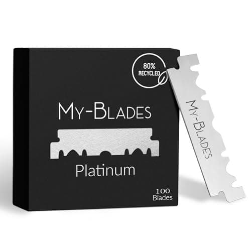 My-Blades® - Platinum - 100 Nachhaltige Rostfreie Premium Rasierklingen einseitig aus eisgehärtetem Edelstahl – Von Profis entwickelt - geeignet für empfindliche Haut Öko