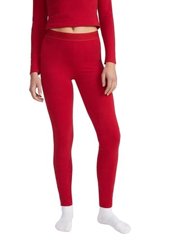 Style & Republic Damen Leggings High Waist Baumwolle – Atmungsaktive Yoga Hose | Ultra-weiche Sporthose für Pilates, Fitness & Freizeit, Elastischer Bund, komfortable Passform,Wein,S