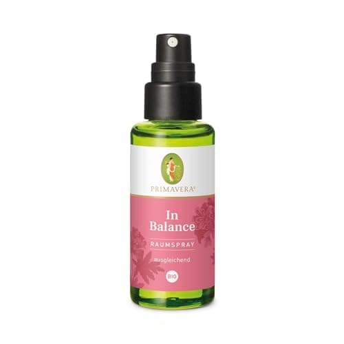 PRIMAVERA Raumspray In Balance bio 50 ml - Rose, Orange und Rosengeranie- Aromadiffuser, Aromatherapie - augleichend - vegan Bio Vegan