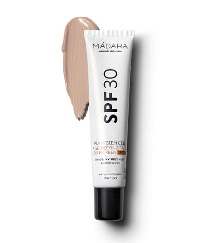 MÁDARA Organic Skincare | Anti-Aging Sonnencreme Gesicht mit pflanzlichen Stammzellen LSF 30, 40 ml – mineralische Sonnencreme, Breitbandschutz, rifffreundlich, COSMOS Natural zertifiziert Bio Öko Vegan