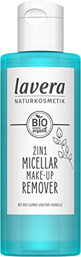 lavera 2in1 Micellar Make-up Remover - Make-Up Entferner - glutenfrei - Vegan - ohne Silikone -ohne Mineralöl - ohne Mikroplastik - Bio-Gurkenextrakt - Bio-Kamillenextrakt - 100ml Bio Öko Vegan