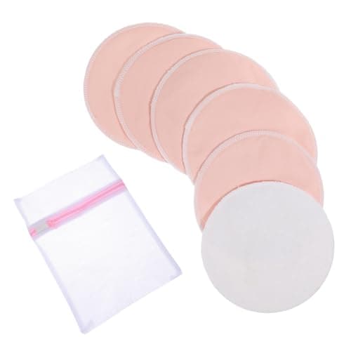 6 Stück Wiederverwendbare Stilleinlagen Waschbare Stilleinlagen 4-lagige Nursing Pads Super Saugfähig Hypoallergene Brustpads Natürliche Atmungsaktiv & Umweltfreundlich mit Wäschenetz Bio Öko
