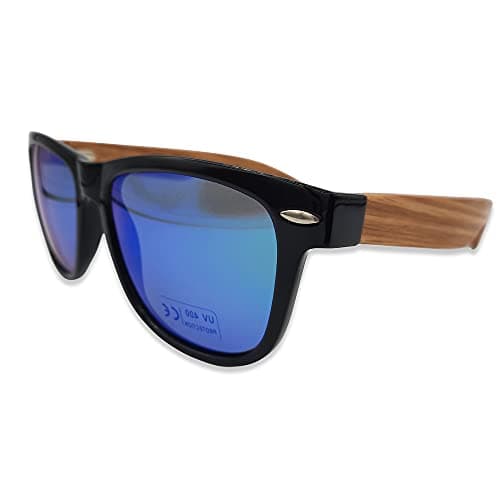 sprengers Verspiegelte Holzbrille - Moderne Sonnenbrille - Für jeden Gesichtstyp geeignet | Moderne Brille aus Holz | Polarisiert und UV-400 Öko