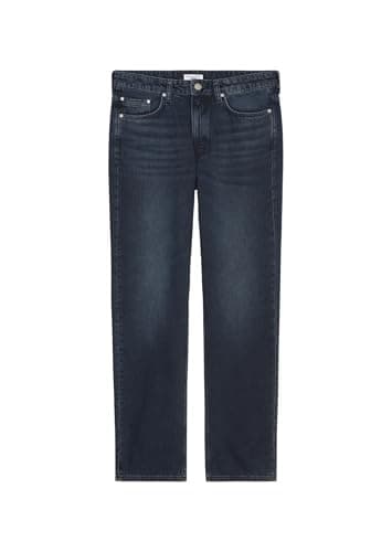 Marc O'Polo Denim Damen Jeanshose aus Bio-Baumwolle Relaxed Fit, Blau (Dark Blue Multi 26), W32/L30 Bio Öko