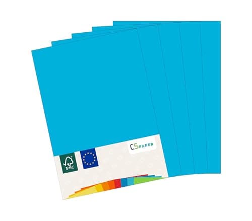 MADE IN EU 180 Blatt farbiges Papier BLAU A4 80 g/m² CS Paper - Druckerpapier, Kopierpapier, Universalpapier zum Drucken, Basteln & Falten im Format DIN A4. Papier für den Heim- & Bürobedarf Öko