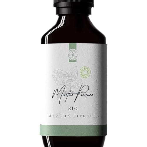 50ml Bio Pfefferminzöl (Mentha Piperita) - 100% Rein, Natürlich und Biologisch - Ätherisches Minzöl zum Verzehr - Frisch, Belebend & Klar - Organic Peppermint Oil Bio Vegan
