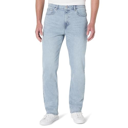Amazon Essentials Herren Relaxed Fit-Jeans, Helles EIS, 32W / 28L