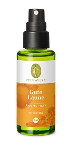 PRIMAVERA Raumspray Gute Laune bio 50 ml - Orange, Limette, und Zitrone - Aromadiffuser, Aromatherapie - motivierend - vegan Bio Vegan