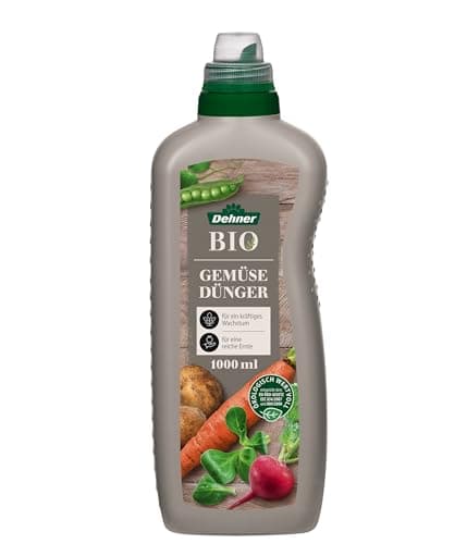 Dehner Bio Gemüsedünger, hochwertiger Flüssigdünger, Dünger für Gemüse, organischer NK-Dünger, ökologisch wertvoll, 1 l, für ca. 150 l, bunt Bio Öko