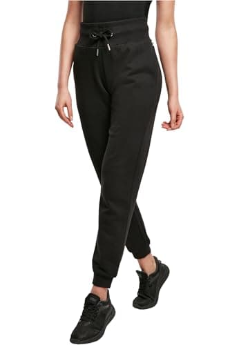 Urban Classics Damen Ladies Organic High Waist Sweat Pants Trainingshose, Black, M Bio