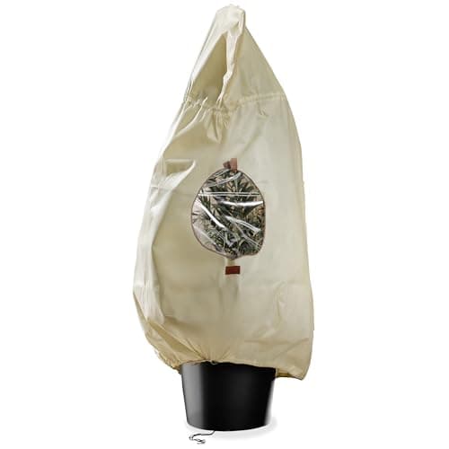 Bio Green Premium Kübelpflanzensack Window XXL | 180 x 120cm | Frostschutz & Winterschutz | Schutzhülle Kübelpflanzen +Sichtfenster | Pflanzenschutz Bio Öko