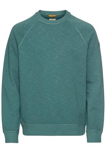 camel active Herren Sweatshirt aus Reiner Baumwolle Dunkelgrün Menswear-XL Öko