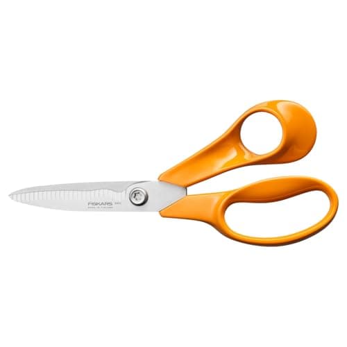 Fiskars Classic Gartenschere, Gezahnte Klingen, Rechtshändig, Gesamtlänge: 18.7 cm, Verbesserte Torx-Schraube und ergonomischerer Griff, Qualitätsstahl/Kunststoff, Orange, 1075052 Öko