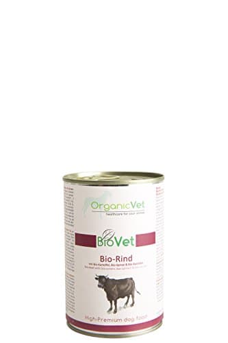 OrganicVet Hund Nassfutter BioVet Bio-Rind mit Bio-Kartoffel und Bio-Spinat, 6er Pack (6 x 400 g) Bio